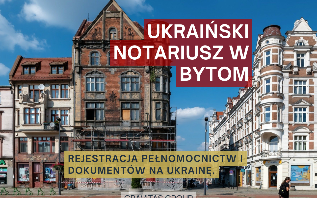 Przez ostatnie trzy lata nasza firma Gravitas Group pomaga Ukraińcom za granicą w poświadczaniu dokumentów o różnej treści i formacie w Polsce. W tym artykule omówimy szczegóły tej procedury z ukraińskojęzycznym notariuszem w Bytomiu. Warto zacząć od tego, że współpracujemy z polskimi notariuszami, ponieważ ukraińscy notariusze w innych krajach nie pracują.